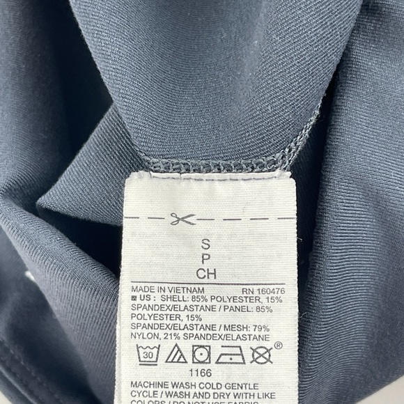 Old Navy Active Elevate Leggings Womens Small Gray Pink Mesh Ankle - Picture 2 of 9